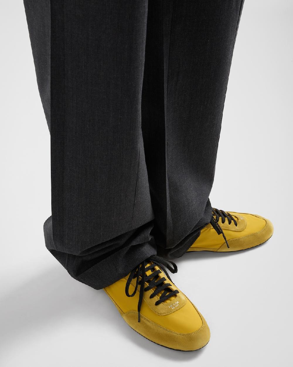 Prada Zapatillas Collapse De Re-Nylon Y Ante Con Elástico