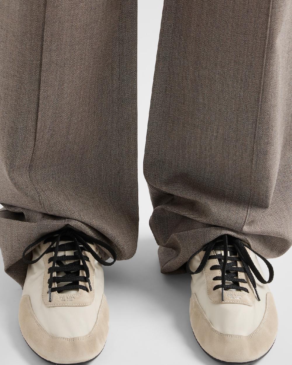 Prada Zapatillas Collapse De Re-Nylon Y Ante Con Elástico