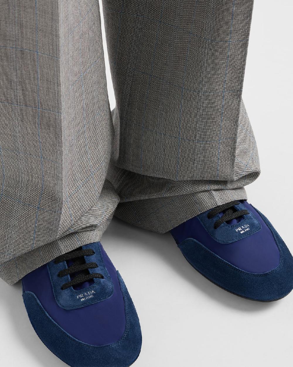 Prada Zapatillas Collapse De Re-Nylon Y Ante Con Elástico