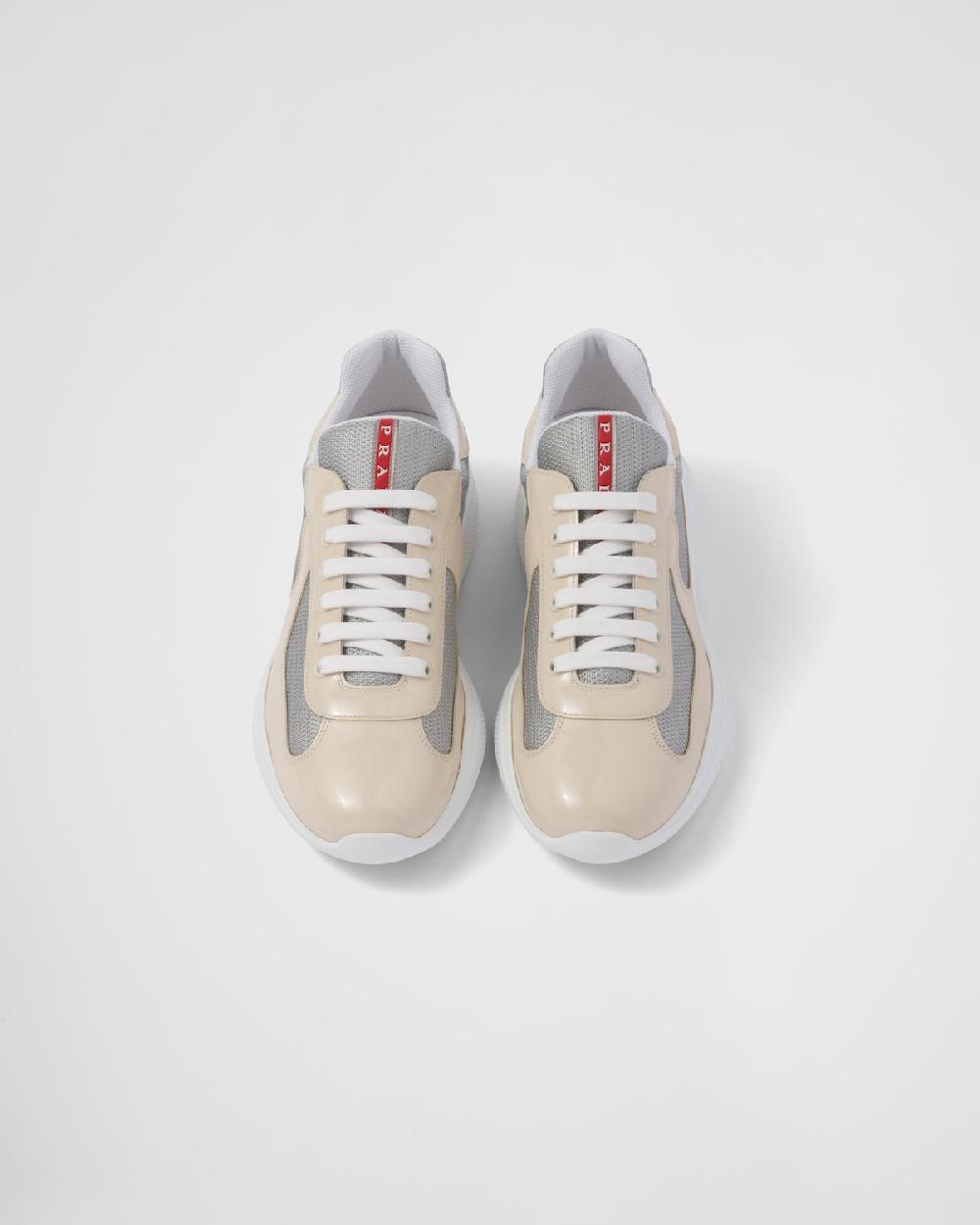 Prada Zapatillas De Charol Y Tejido Técnico Prada America's Cup