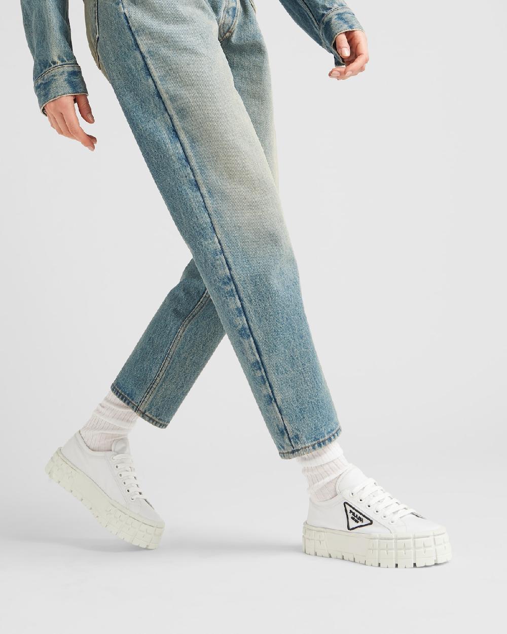 Prada Zapatillas En Gabardina Double Wheel De Re-Nylon