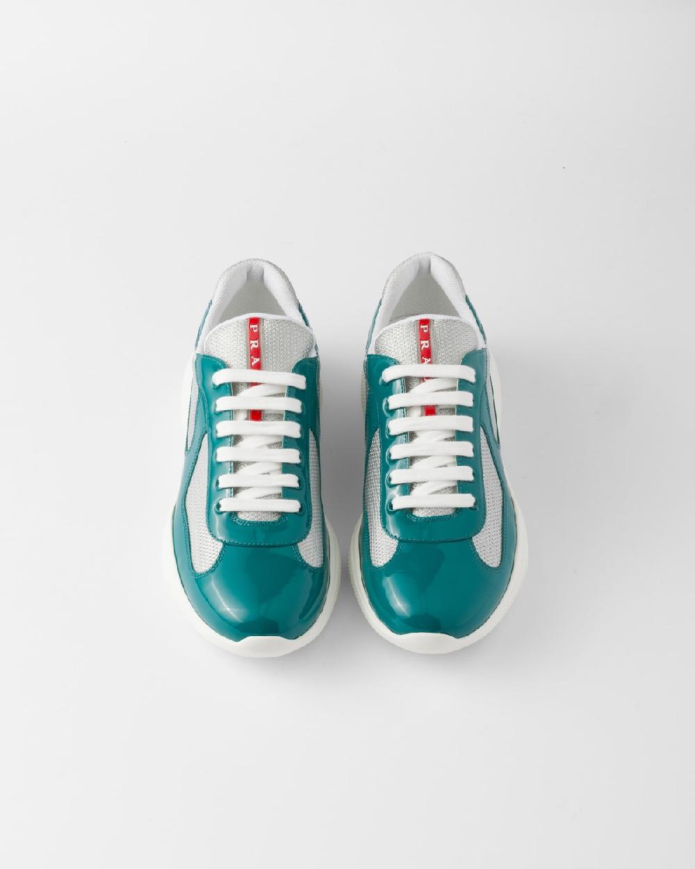 Prada Zapatillas Prada America's Cup De Charol Y Tejido Técnico