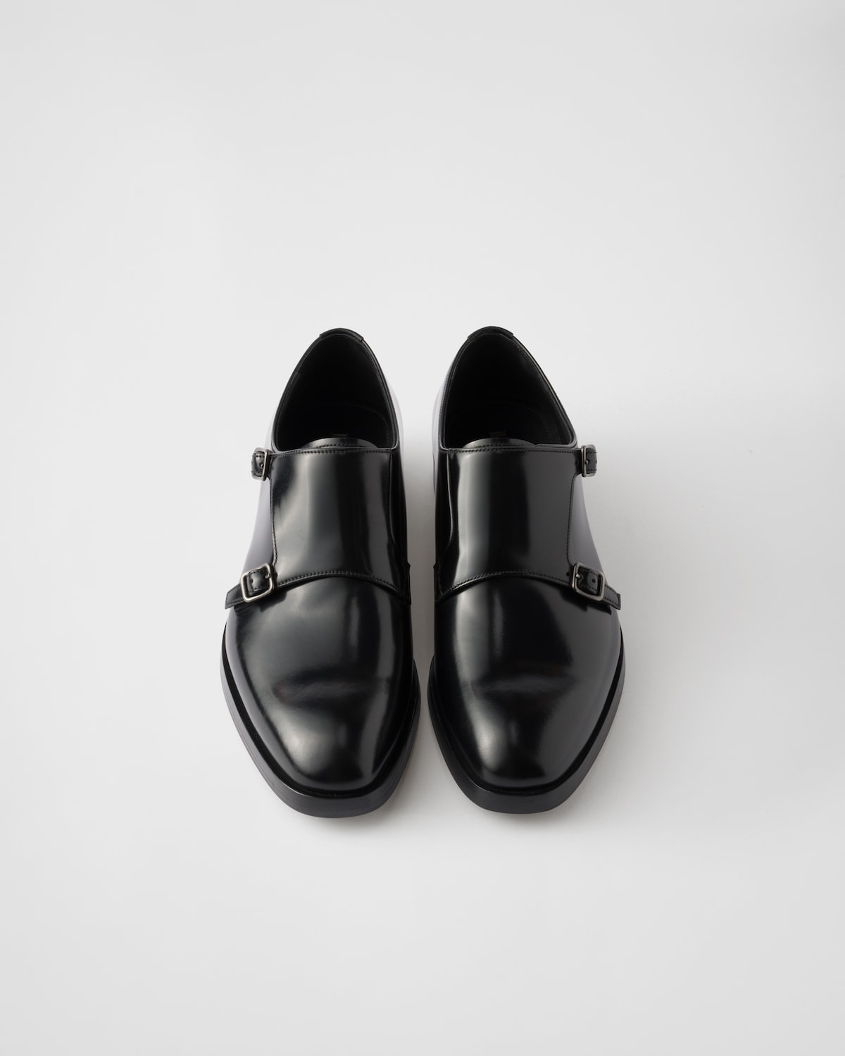 Prada Zapatos De Piel Cepillada Con Doble Tira Y Hebilla