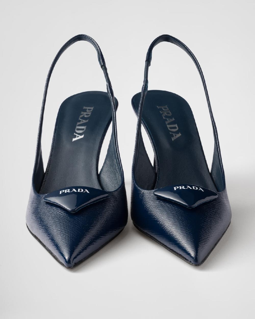 Prada Zapatos De Salón Destalonados De Charol Saffiano