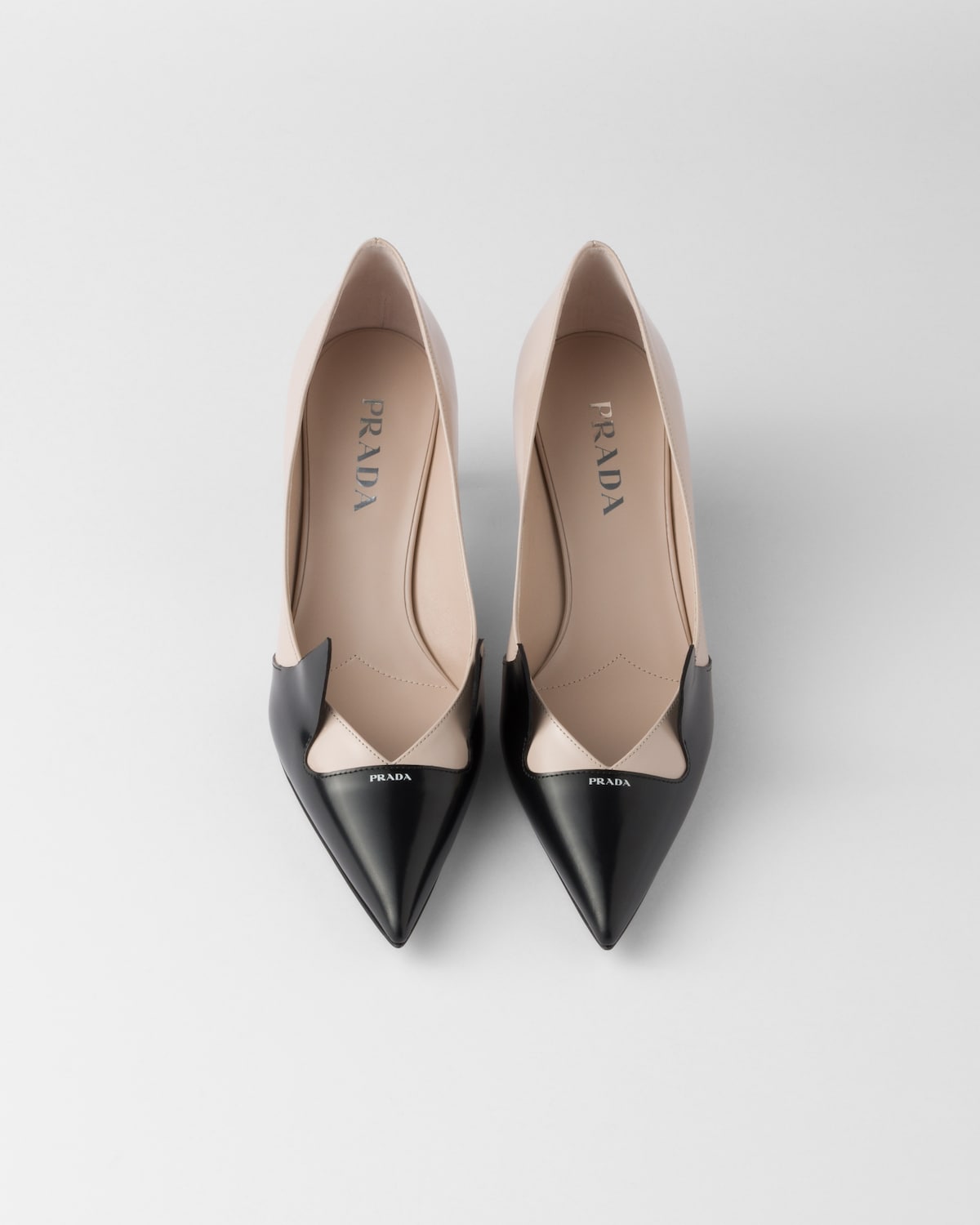 Prada Zapatos De Tacón En Piel Cepillada En Dos Tonos