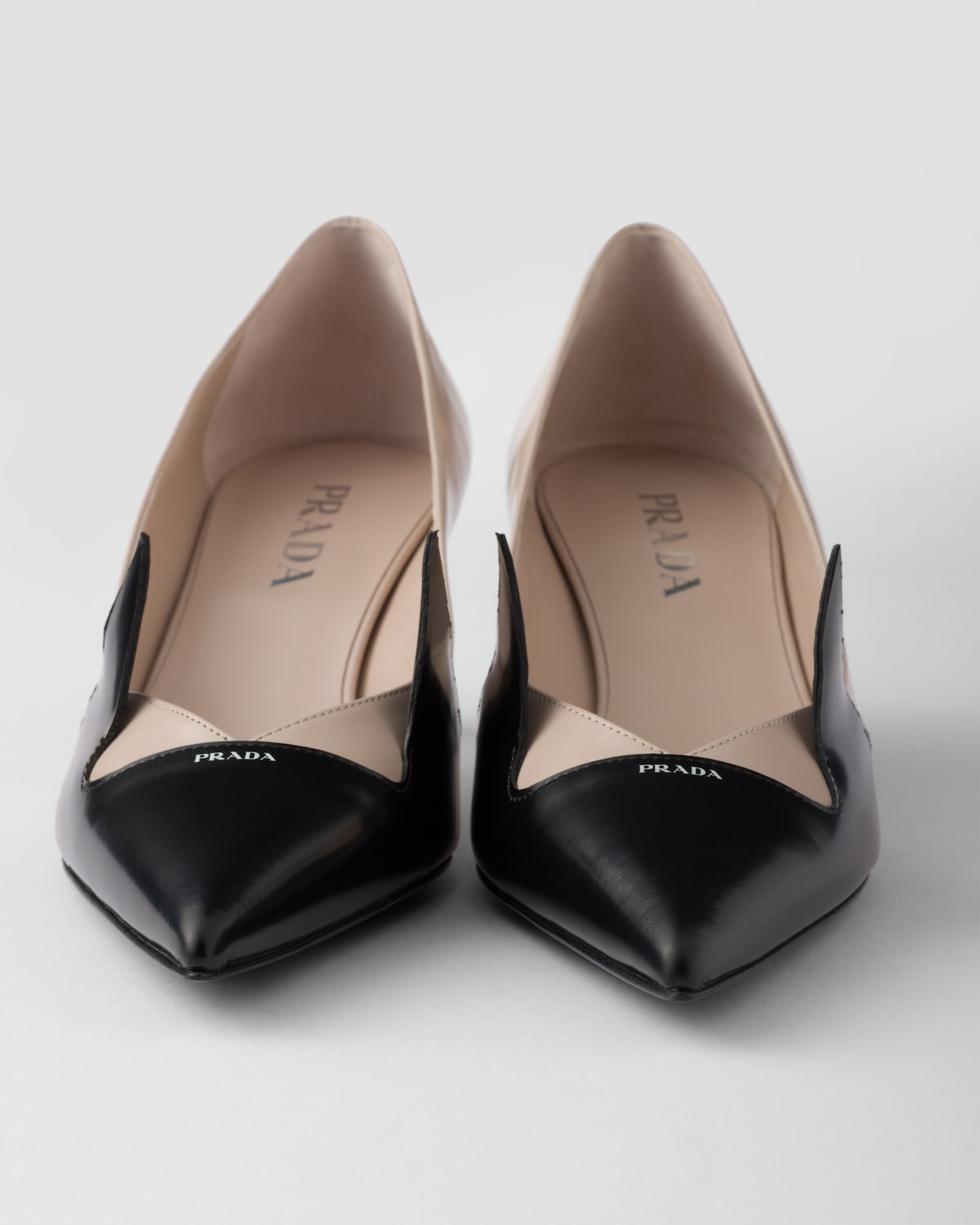 Prada Zapatos De Tacón En Piel Cepillada En Dos Tonos