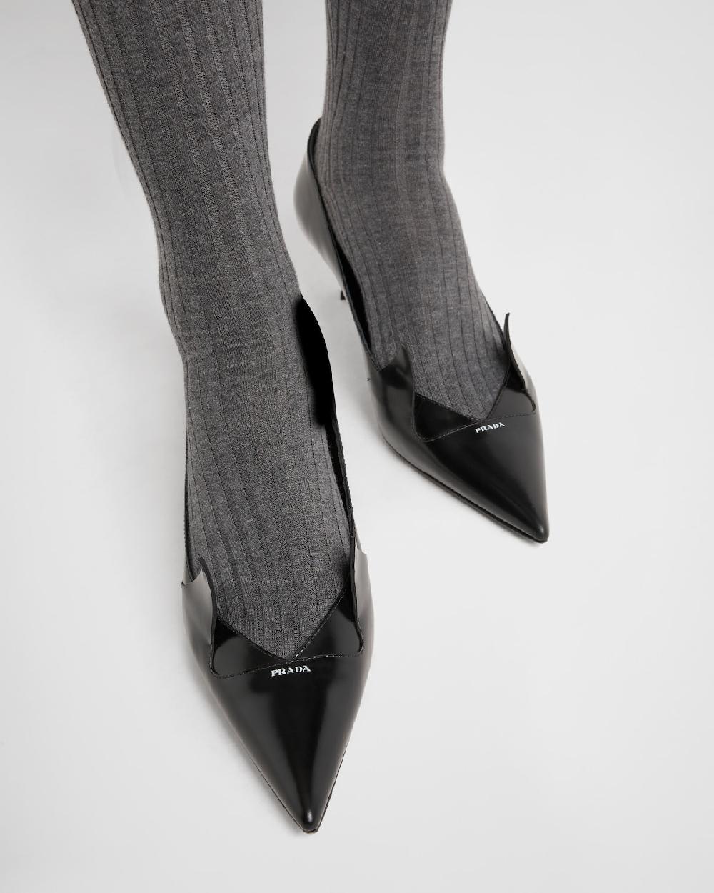 Prada Zapatos De Tacón En Piel Cepillada En Dos Tonos