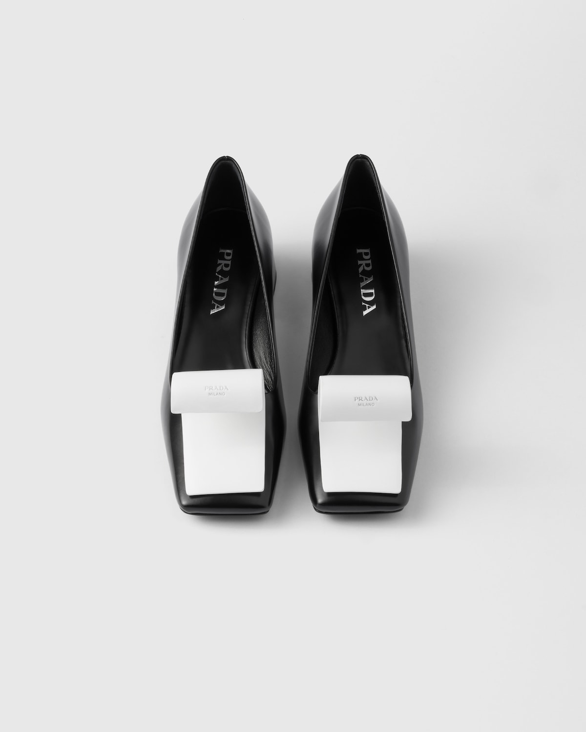 Prada Zapatos De Tacón En Piel Cepillada En Dos Tonos