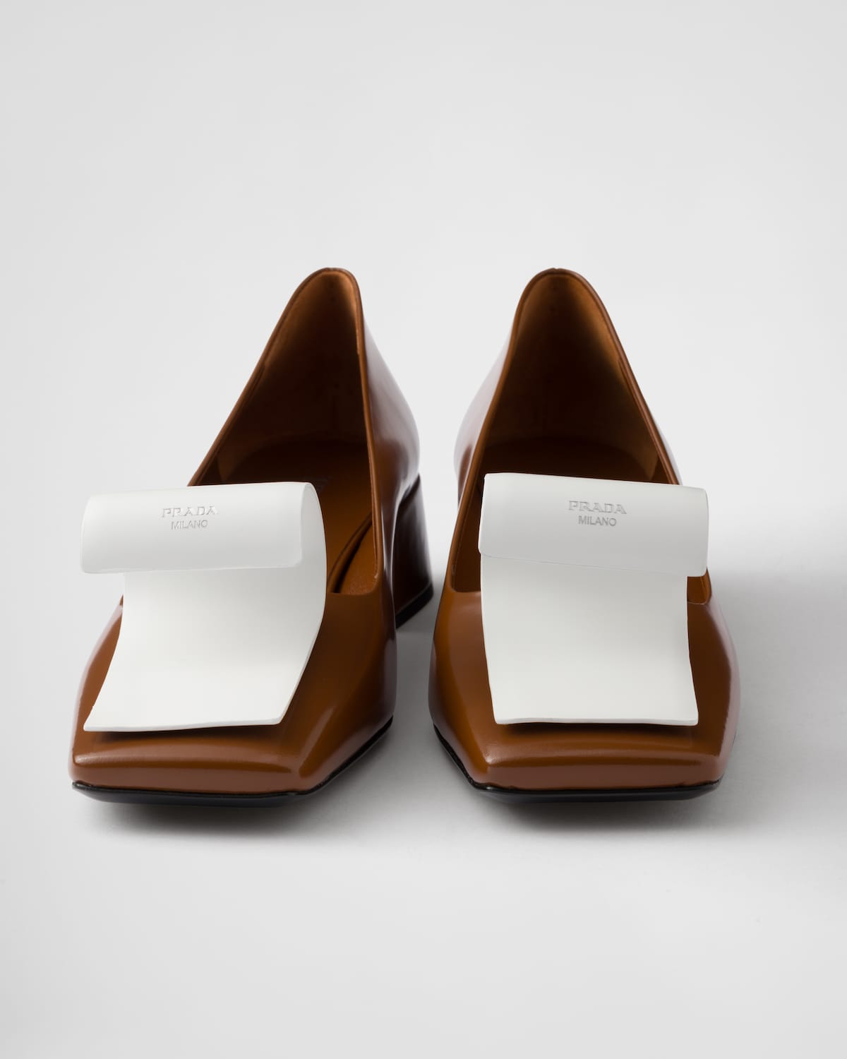 Prada Zapatos De Tacón En Piel Cepillada En Dos Tonos