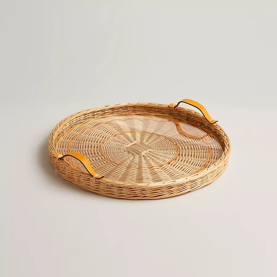 Hermès Bandeja redonda Oseraie Color tamaño mediano