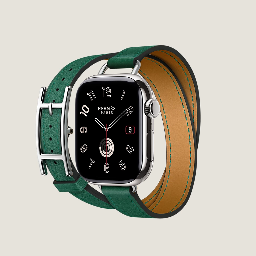 Hermès Caja Series 10 & Correa Apple Watch Hermès Double Tour 42 Mm Hapi Attelage