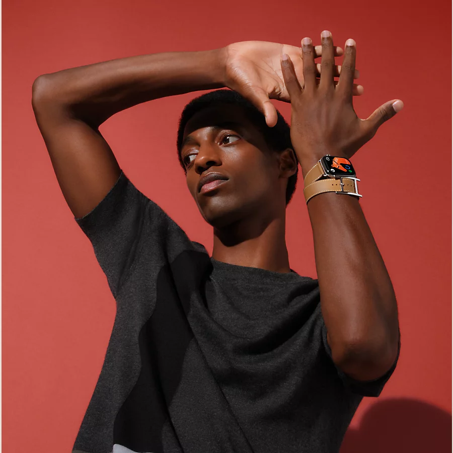 Hermès Caja Series 10 & Correa Apple Watch Hermès Double Tour 46 Mm Hapi