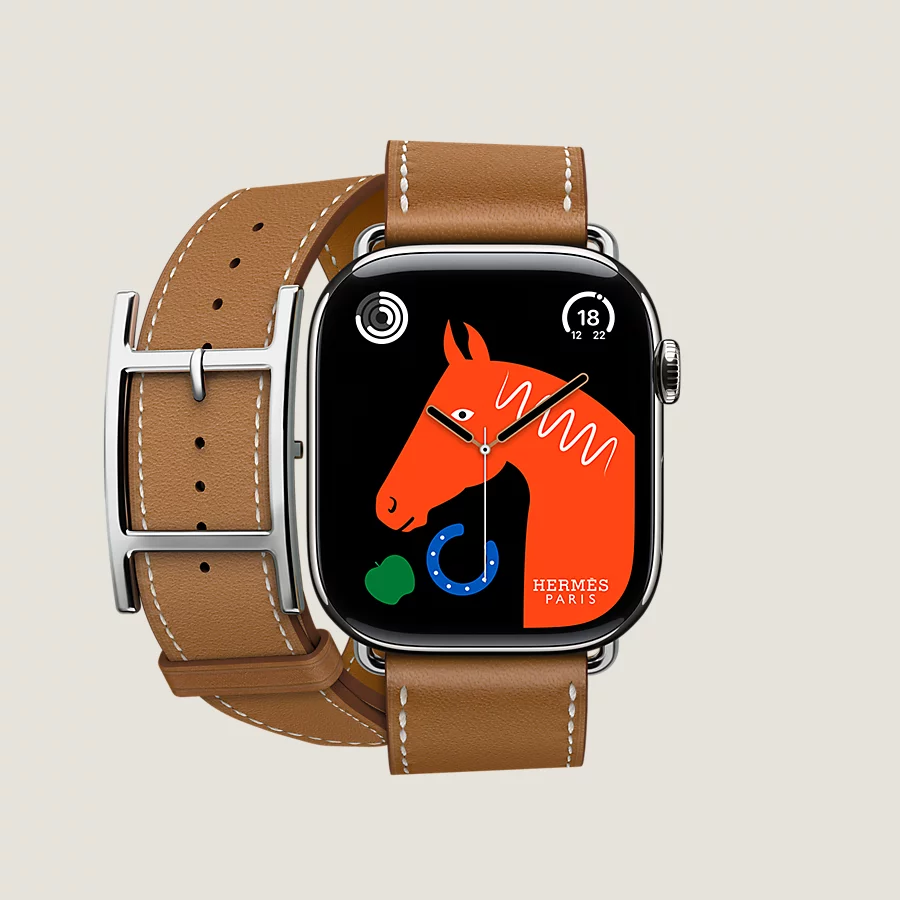 Hermès Caja Series 10 & Correa Apple Watch Hermès Double Tour 46 Mm Hapi