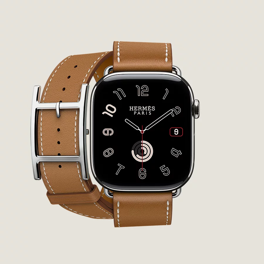 Hermès Caja Series 10 & Correa Apple Watch Hermès Double Tour 46 mm Hapi