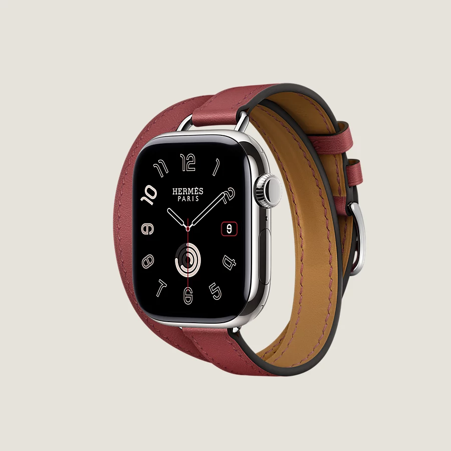 Hermès Caja Series 10 & Correa Apple Watch Hermès Double Tour 42 Mm Attelage
