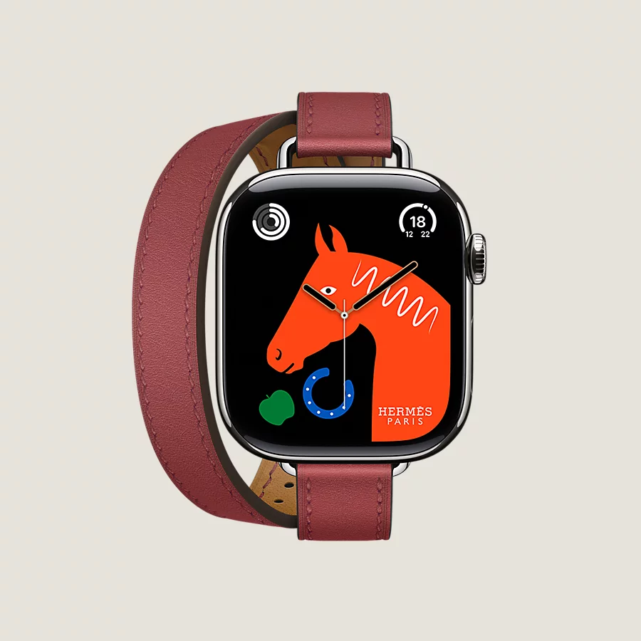 Hermès Caja Series 10 & Correa Apple Watch Hermès Double Tour 42 Mm Attelage