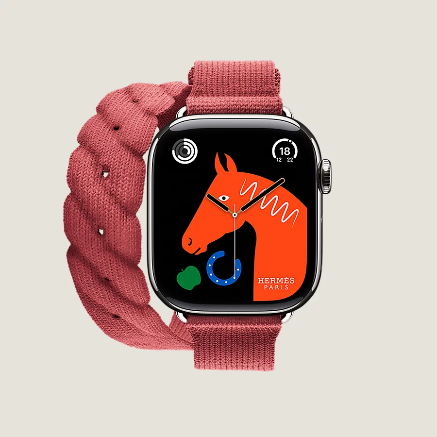 Hermès Caja Series 10 & Correa Apple Watch Hermès Double Tour 42 Mm Torsade