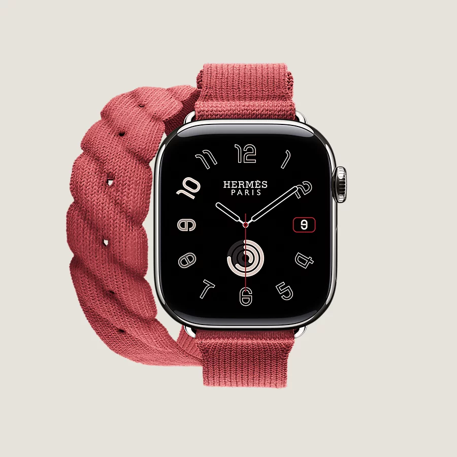 Hermès Caja Series 10 & Correa Apple Watch Hermès Double Tour 42 mm Torsade