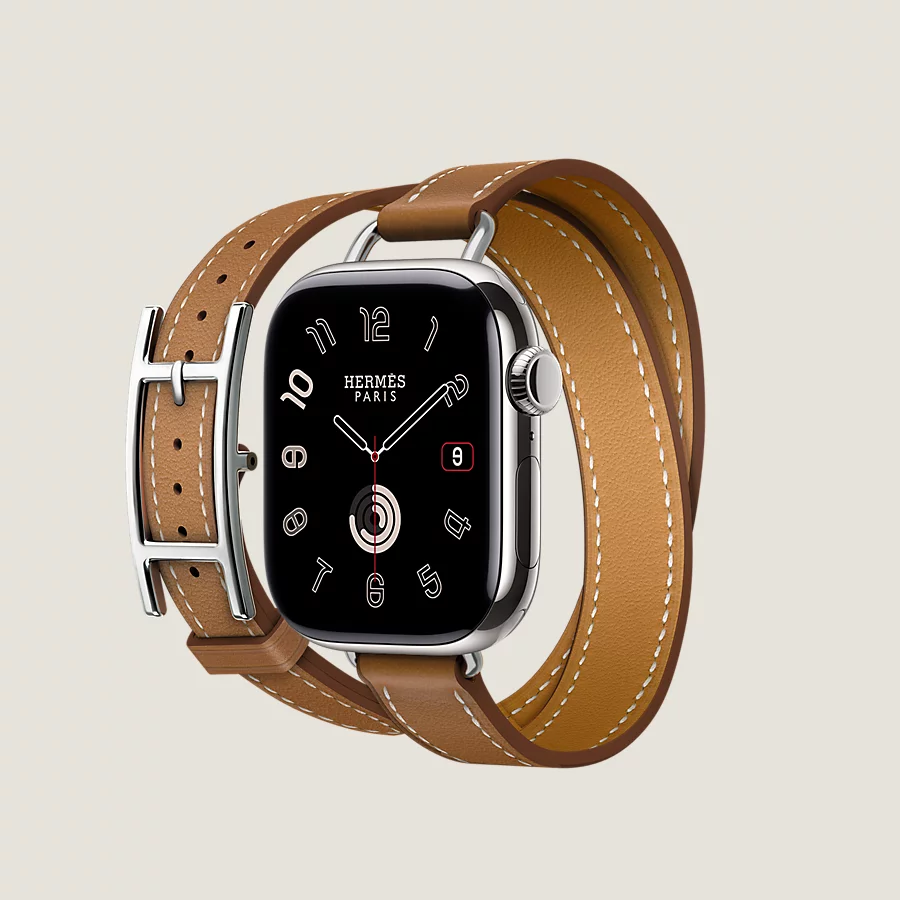 Hermès Caja Series 10 & Correa Apple Watch Hermès Double Tour 42 Mm Hapi Attelage