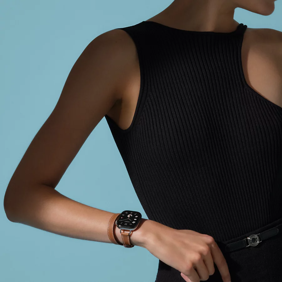 Hermès Caja Series 10 & Correa Apple Watch Hermès Double Tour 42 Mm Attelage