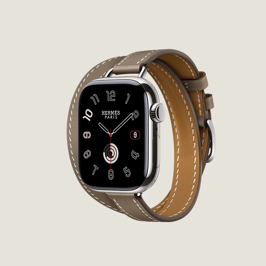 Hermès Caja Series 10 & Correa Apple Watch Hermès Double Tour 42 Mm Attelage