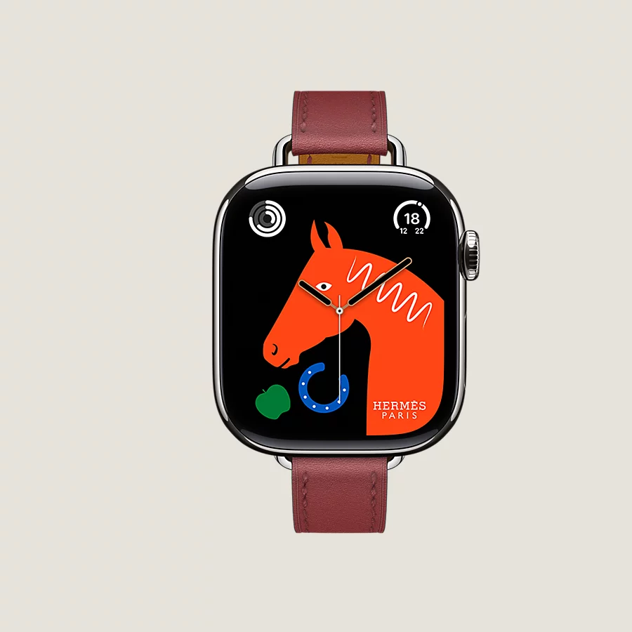 Hermès Caja Series 10 & Correa Apple Watch Hermès Single Tour 42 Mm Attelage