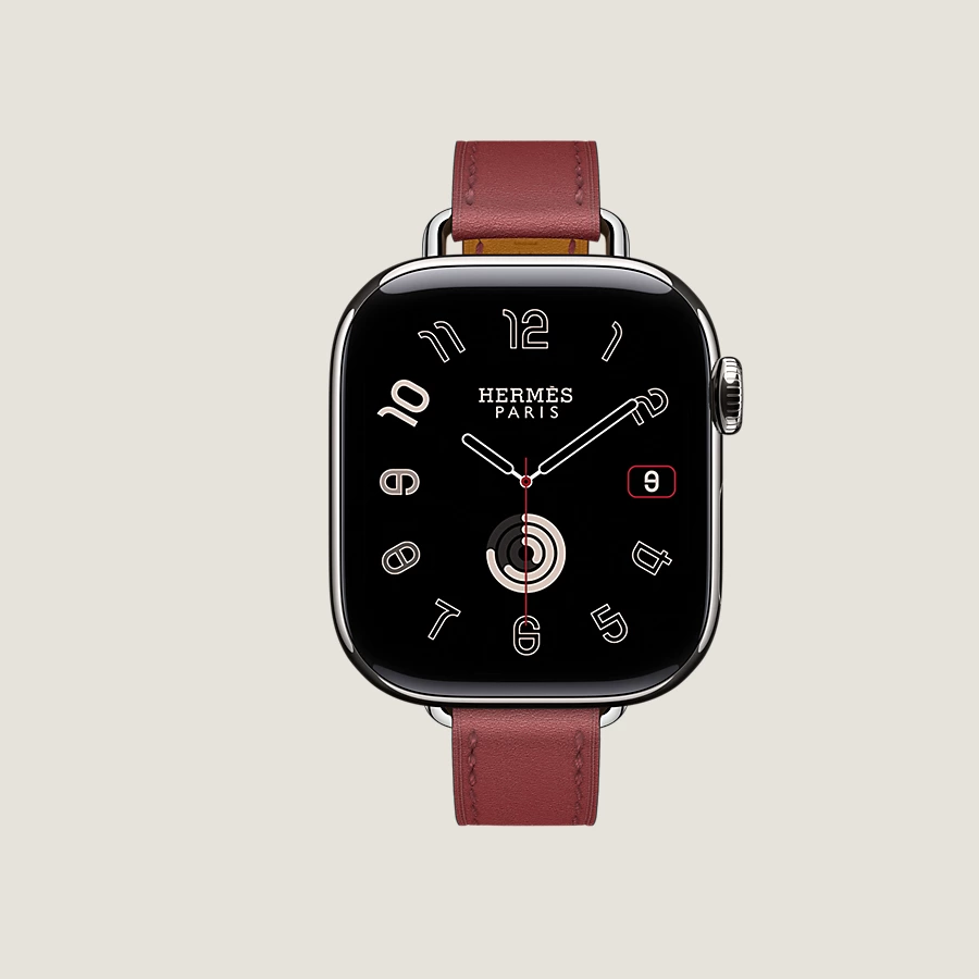 Hermès Caja Series 10 & Correa Apple Watch Hermès Single Tour 42 mm Attelage