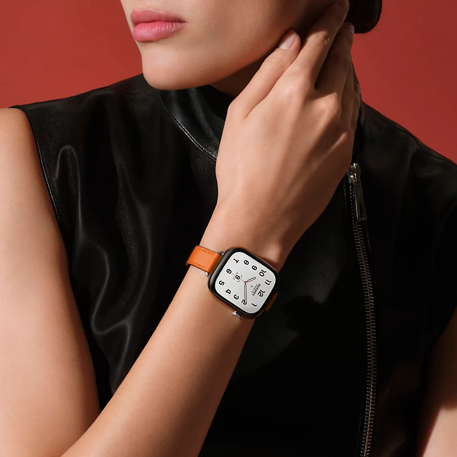 Hermès Caja Series 10 & Correa Apple Watch Hermès Single Tour 42 Mm Attelage