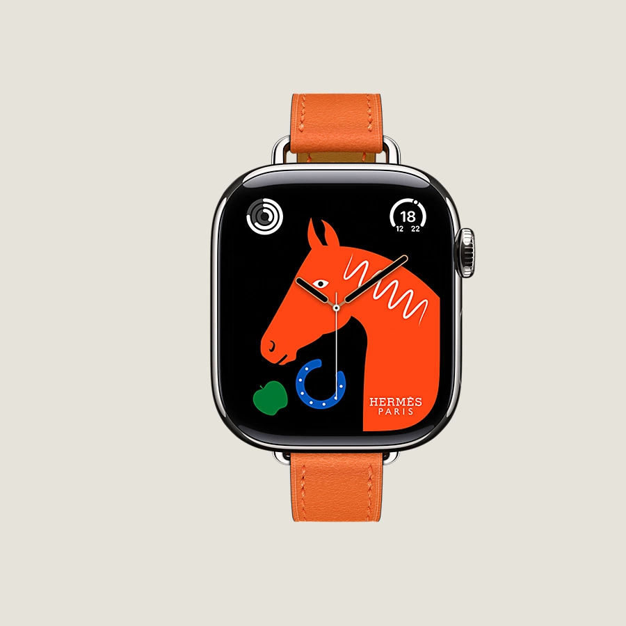 Hermès Caja Series 10 & Correa Apple Watch Hermès Single Tour 42 Mm Attelage