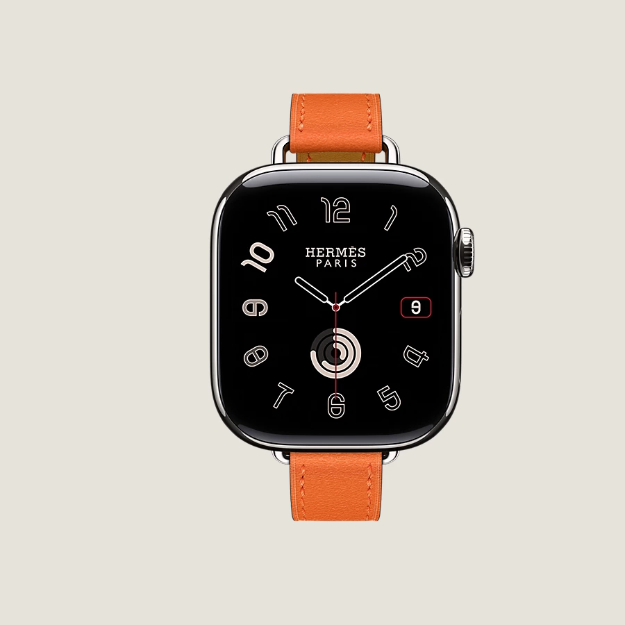Hermès Caja Series 10 & Correa Apple Watch Hermès Single Tour 42 mm Attelage