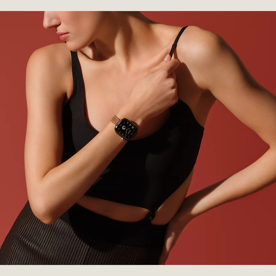 Hermès Caja Series 10 & Correa Apple Watch Hermès Single Tour 42 Mm Attelage