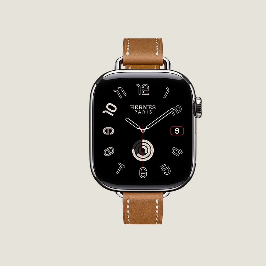 Hermès Caja Series 10 & Correa Apple Watch Hermès Single Tour 42 mm Attelage