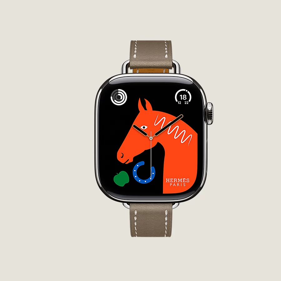 Hermès Caja Series 10 & Correa Apple Watch Hermès Single Tour 42 Mm Attelage