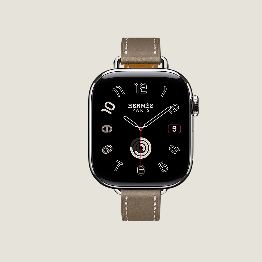 Hermès Caja Series 10 & Correa Apple Watch Hermès Single Tour 42 mm Attelage