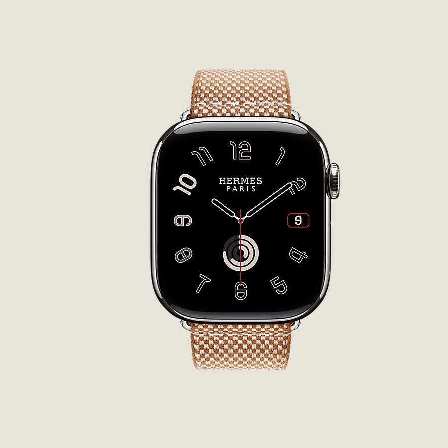 Hermès Caja Series 10 & Correa Apple Watch Hermès Single Tour 42 mm Toile H
