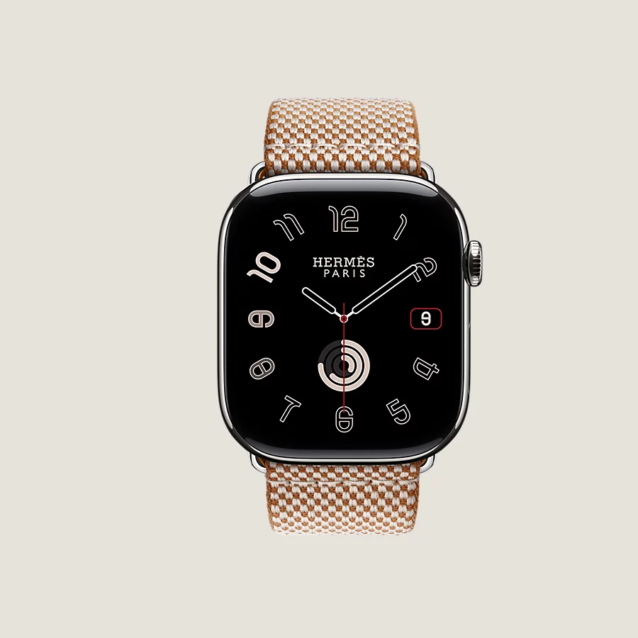 Hermès Caja Series 10 & Correa Apple Watch Hermès Single Tour 46 mm Toile H