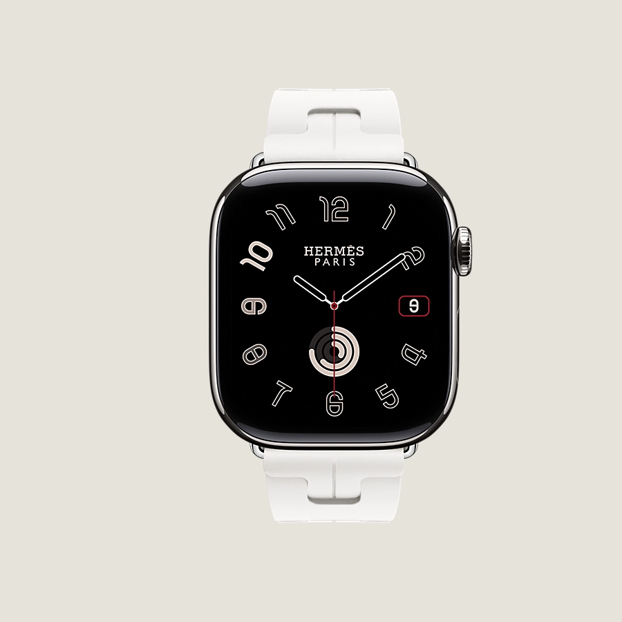 Hermès Caja Series 10 & Correa Apple Watch Hermès Single Tour 42 mm Hebilla desplegable Kilim