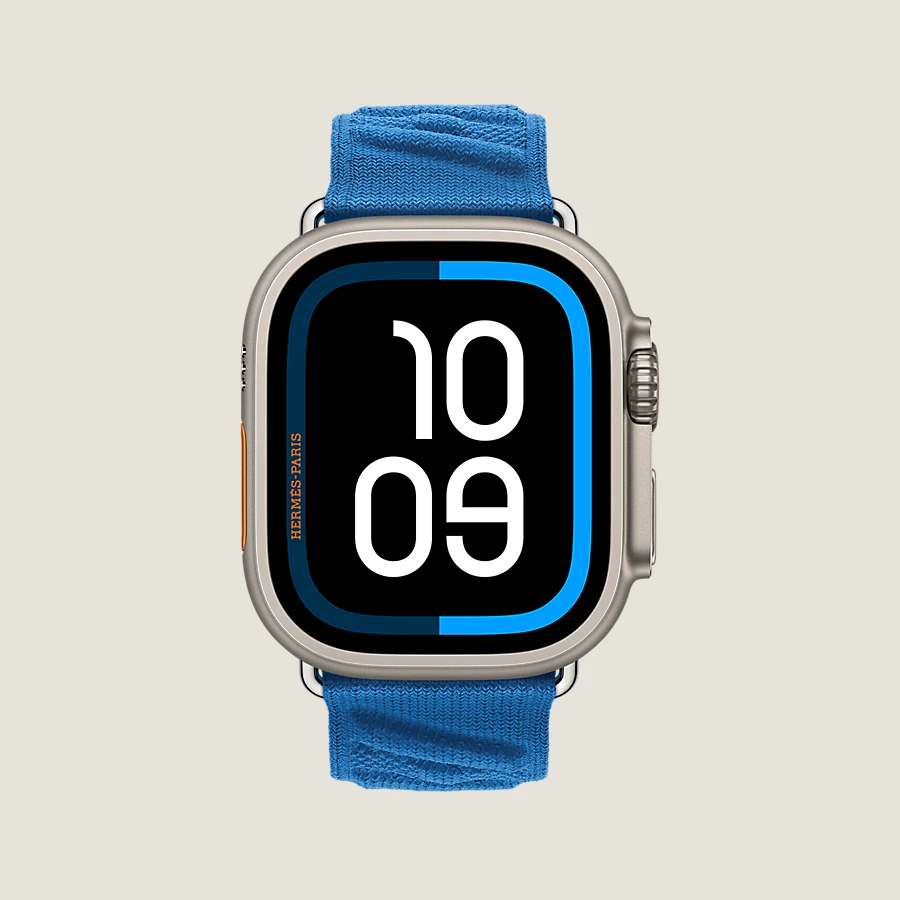 Hermès Caja Ultra 2 & Correa Apple Watch Hermès Ultra Single Tour 49 mm En Mer