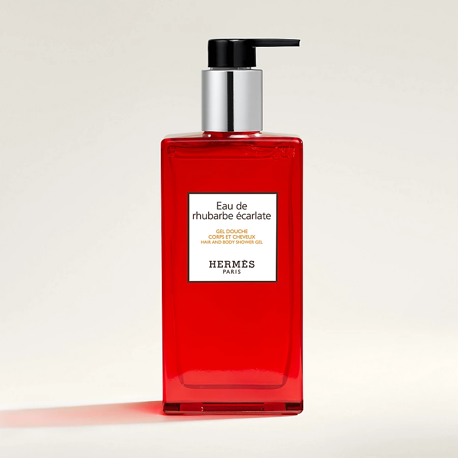 Hermès Eau de rhubarbe écarlate Gel de ducha para cuerpo y cabello - 200 ml