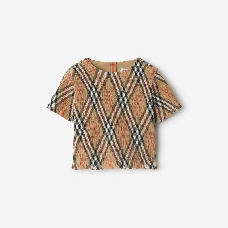 Burberry Blusa en algodón CheckPrecio 230 00 € 6-24 meses