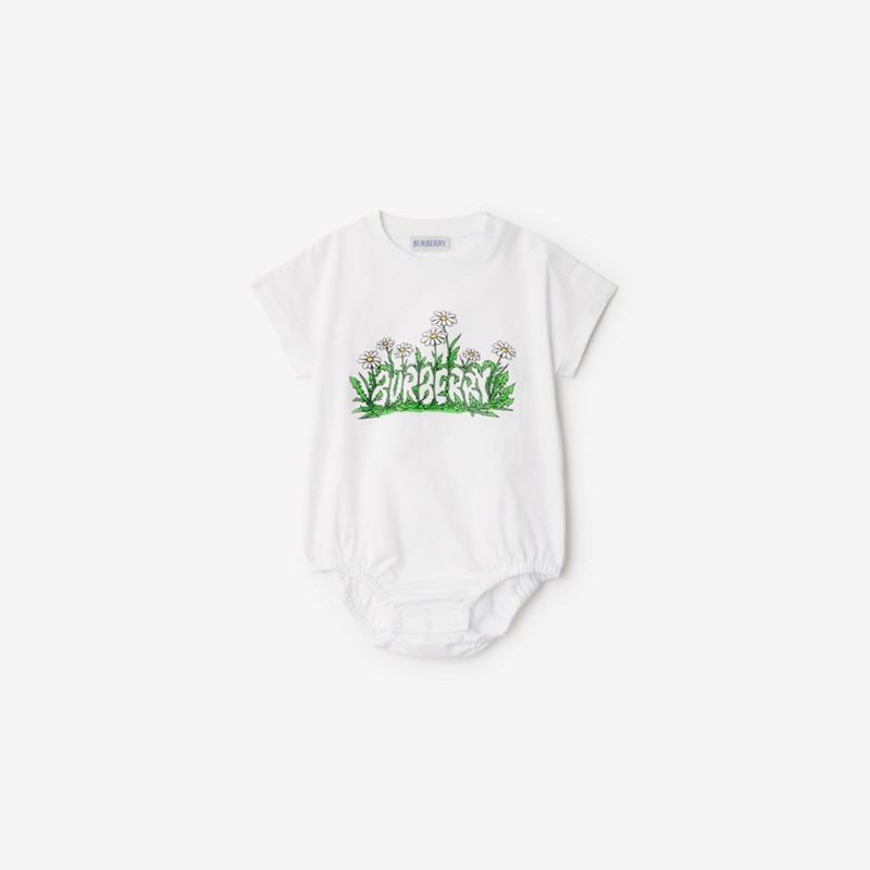 Burberry Bodi en algodón con logotipo y margaritasPrecio 130 00 € 1-18 meses