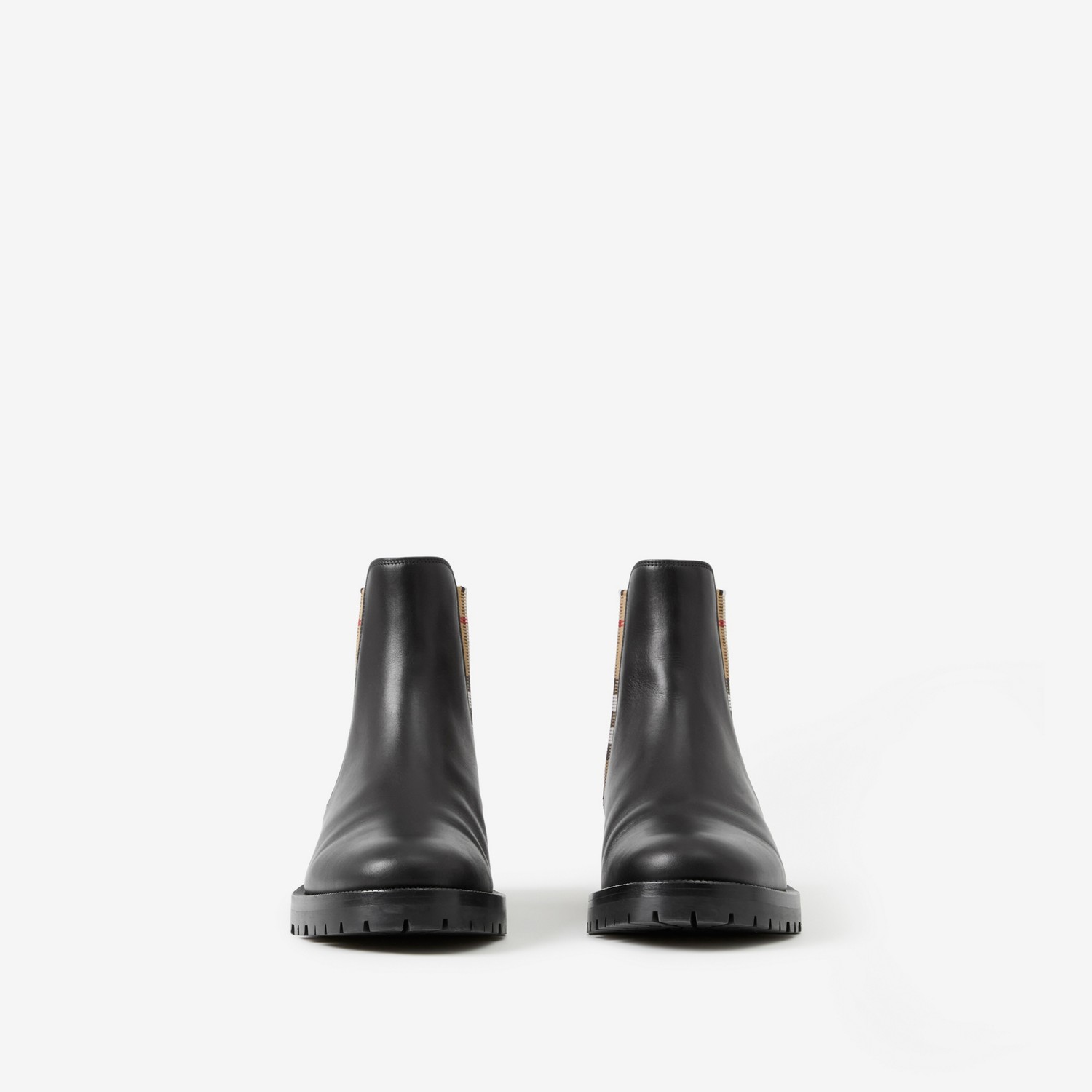 Burberry Botines Chelsea En Piel Con Panel CheckPrecio 720 00 €