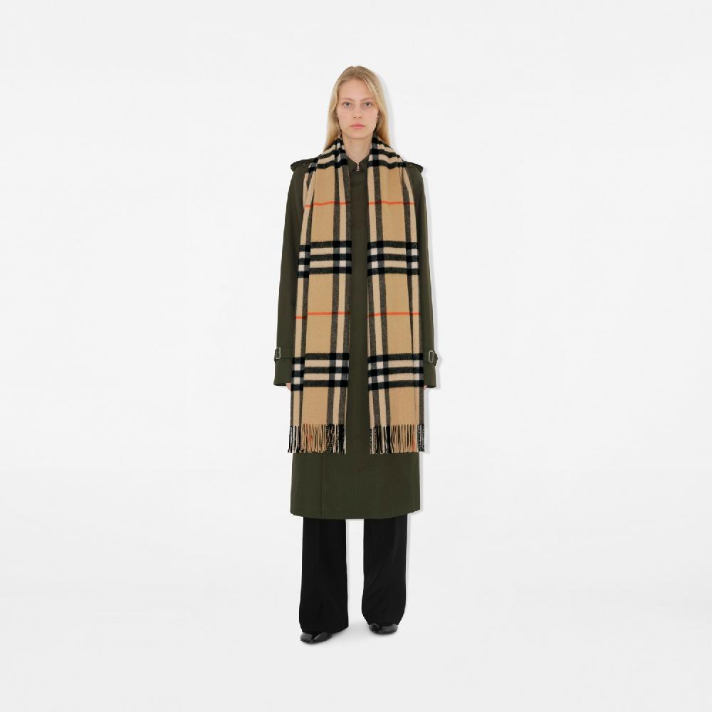 Burberry Bufanda Ancha En Cachemir CheckPrecio 620 00 € Probador Virtual