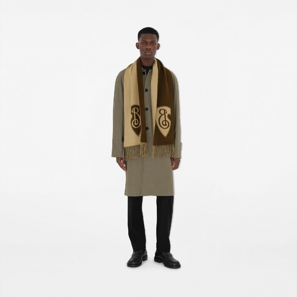 Burberry Bufanda Con B Shield En Lana Brewed Protein™ Y CachemirPrecio 490 00 €