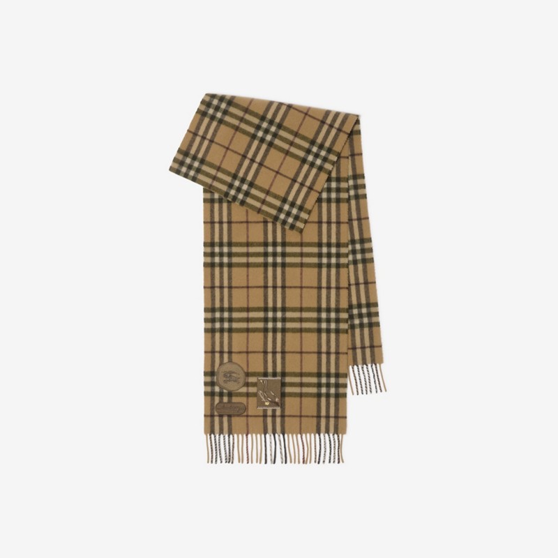 Burberry Bufanda en cachemir Check con apliquesPrecio 550 00 €