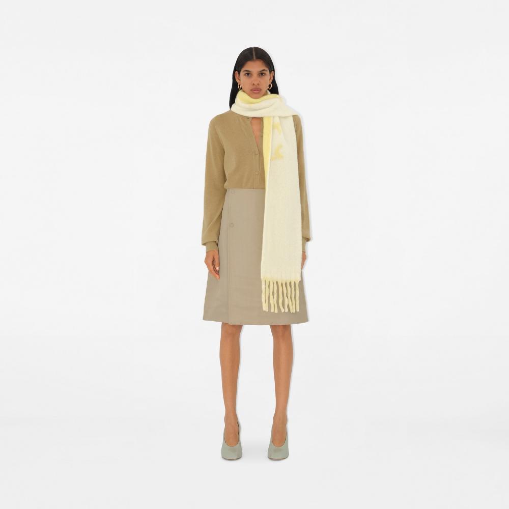 Burberry Bufanda Reversible En Mezcla De Alpaca Y Lana Con LogotipoPrecio 290 00 € Probador Virtual