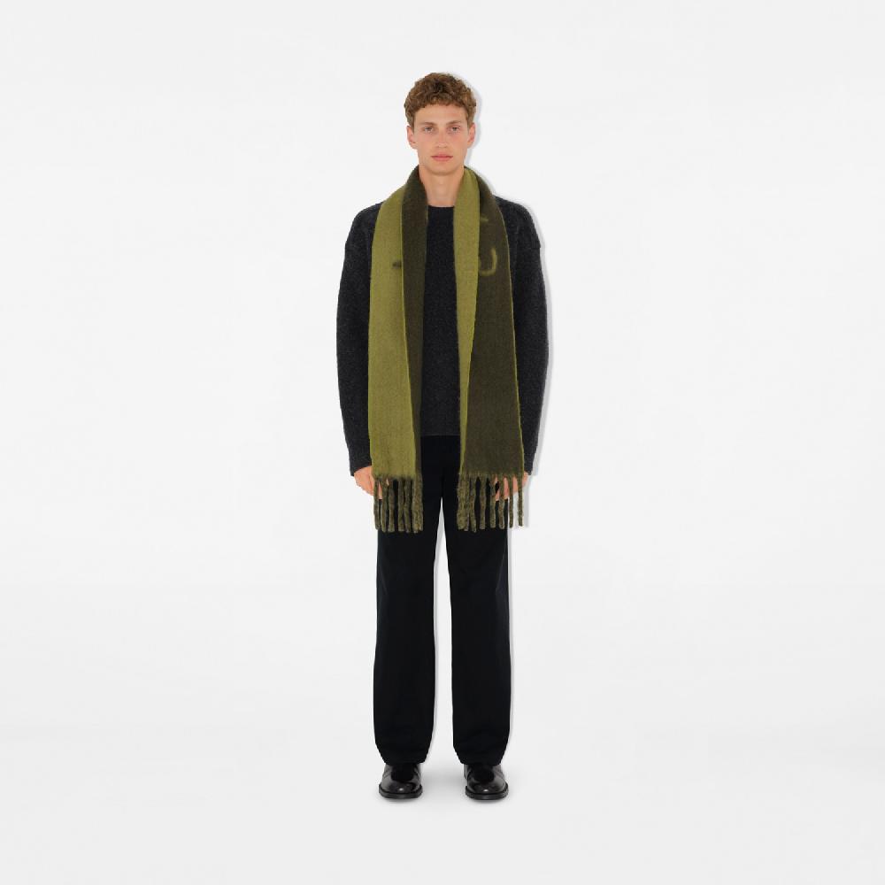 Burberry Bufanda Reversible En Mezcla De Alpaca Y Lana Con LogotipoPrecio 290 00 € Probador Virtual