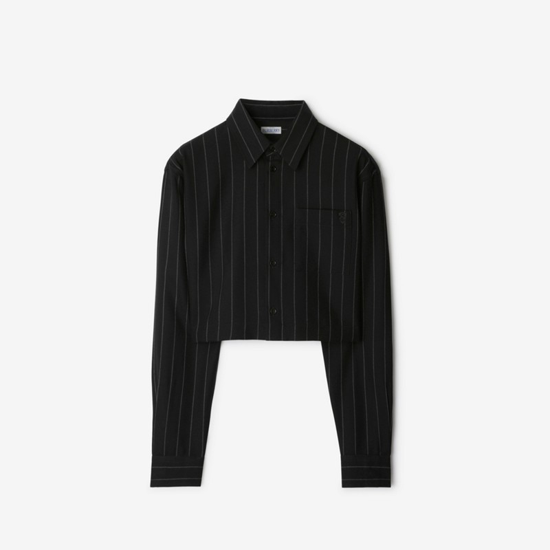 Burberry Camisa corta en lana con raya diplomáticaPrecio 750 00 € Corte estándar