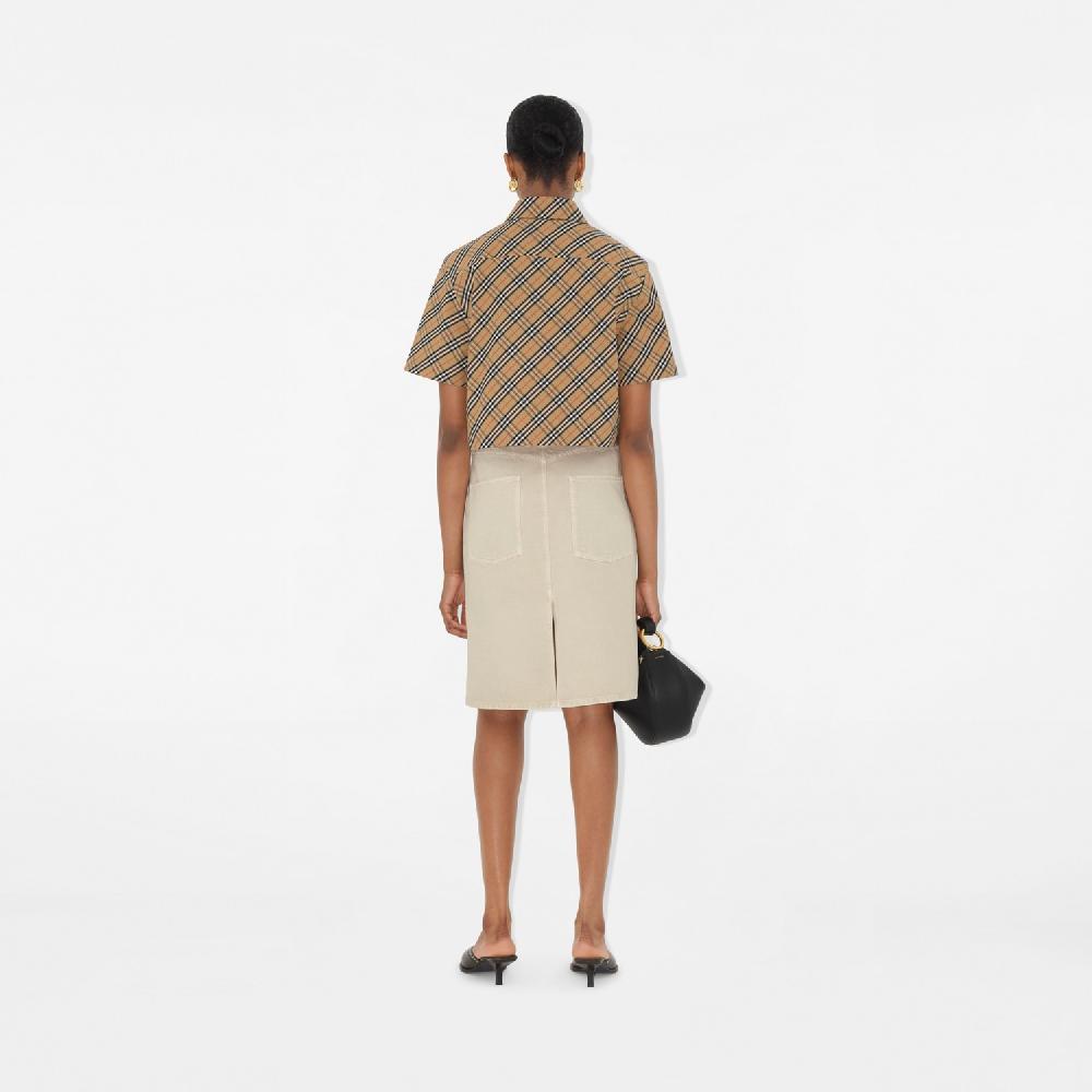 Burberry Camisa Cropped En Algodón CheckPrecio 590 00 € Corte Estándar