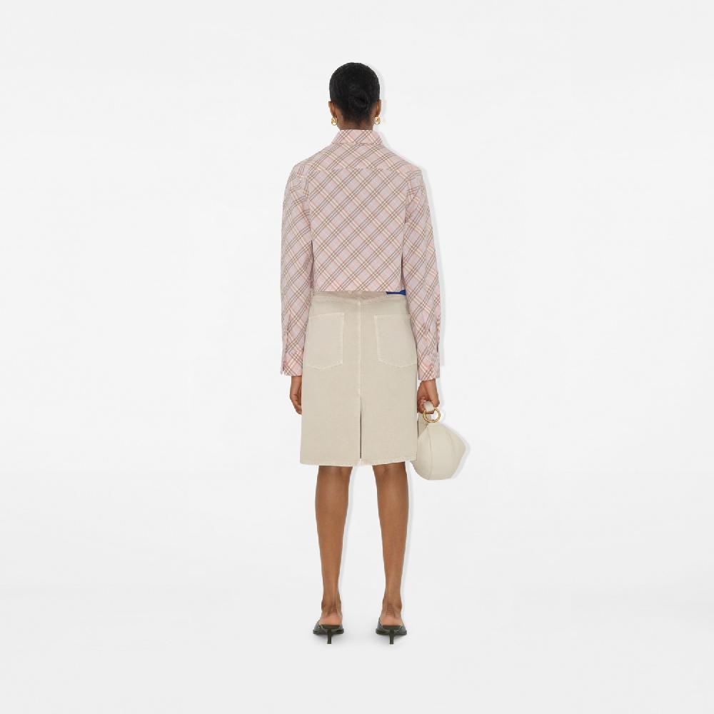 Burberry Camisa Cropped En Algodón CheckPrecio 620 00 € Corte Estándar